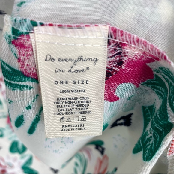 Do Everything In Love Floral Print Long Open Front Kimono/Duster Size OS - Picture 5 of 5